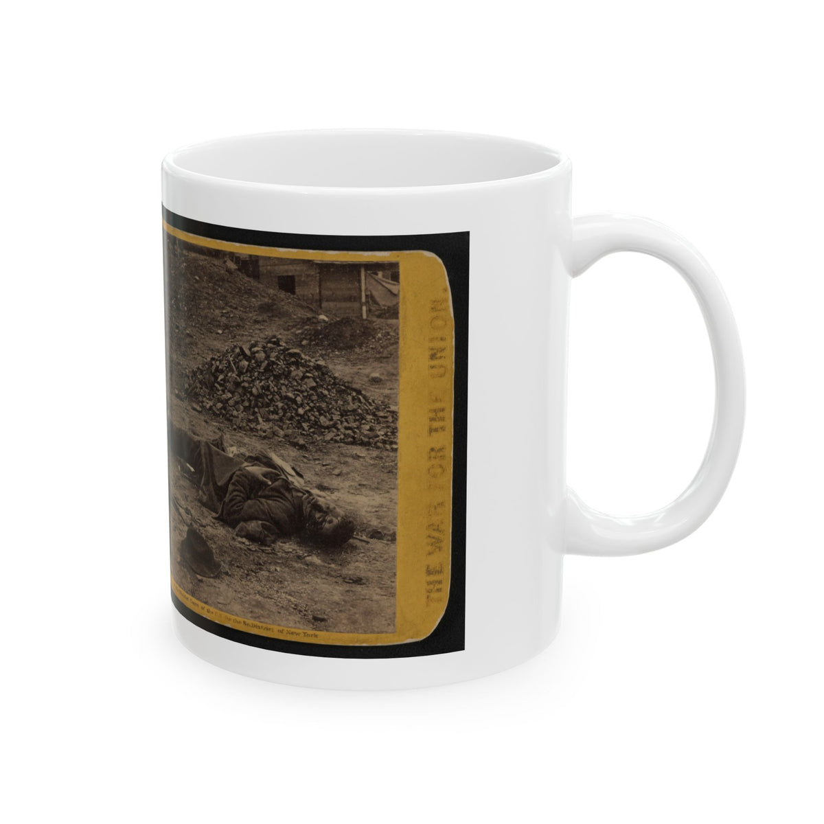 A Rebel Soldier, Killed In The Trenches Before Petersburgh (I.E. Petersburg) ... (U.S. Civil War) White Coffee Mug