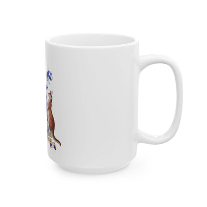 Coat of arms of Norfolk Island - White Coffee Mug
