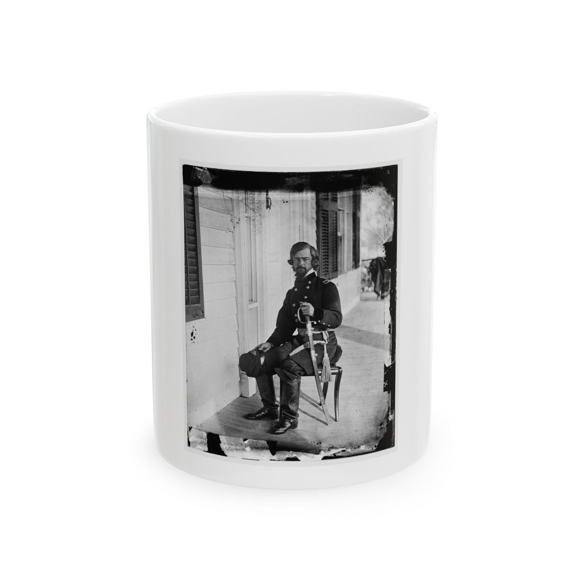 Beaufort, S.C. Gen. Isaac I. Stevens On Same Porch (U.S. Civil War) White Coffee Mug