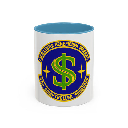 97th Comptroller Squadron (U.S. Air Force) Accent Coffee Mug