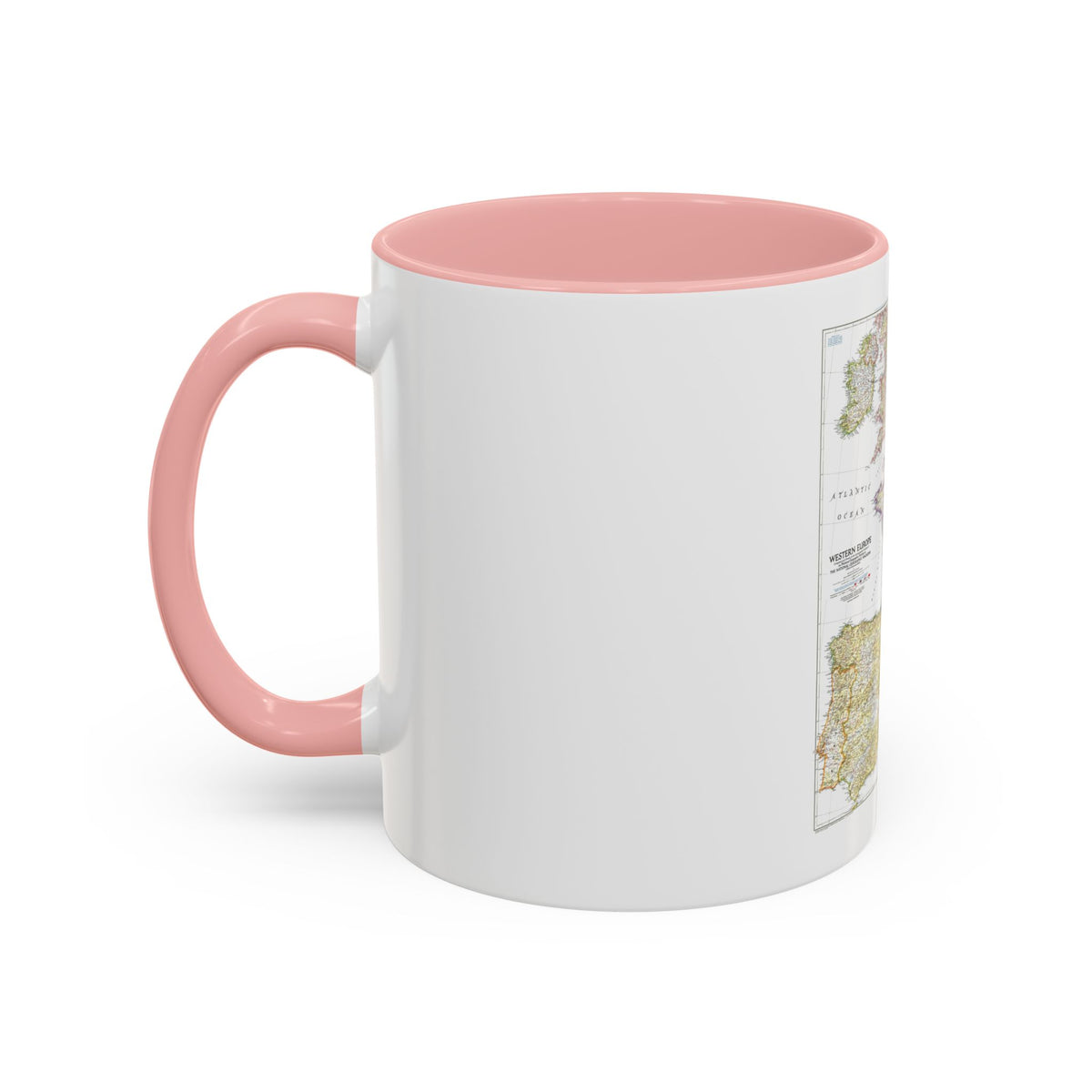 Europe, Western (1950) (Map) Accent Coffee Mug