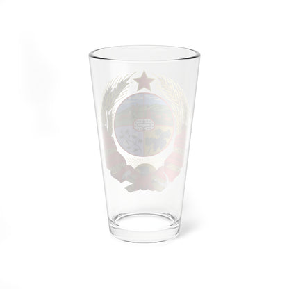 Emblem of the Turkmen SSR 1926-1927 (Soviet Union) (Coat of Arms) Pint Glass 16oz