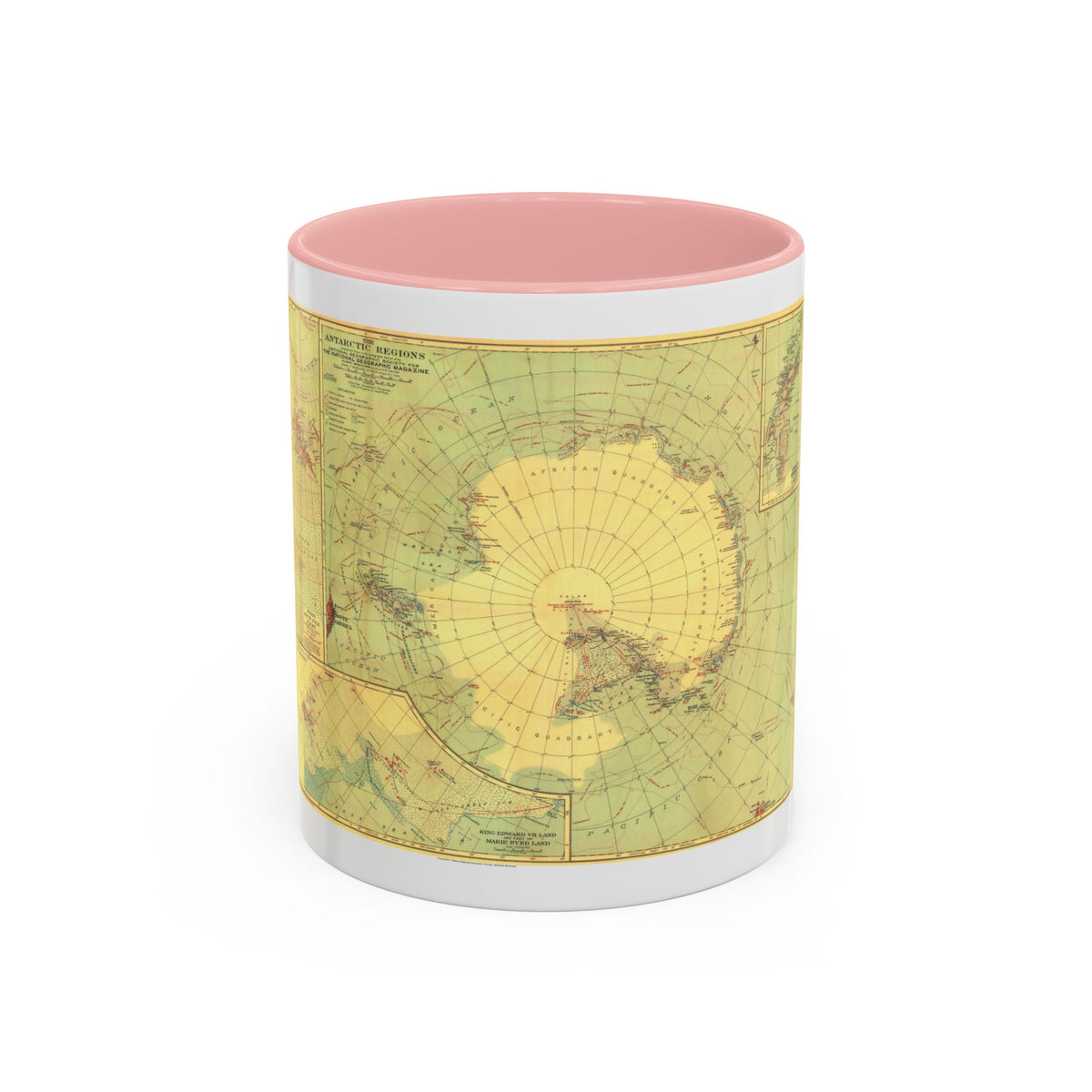Antarctic Regions (1932) (Map) Accent Coffee Mug