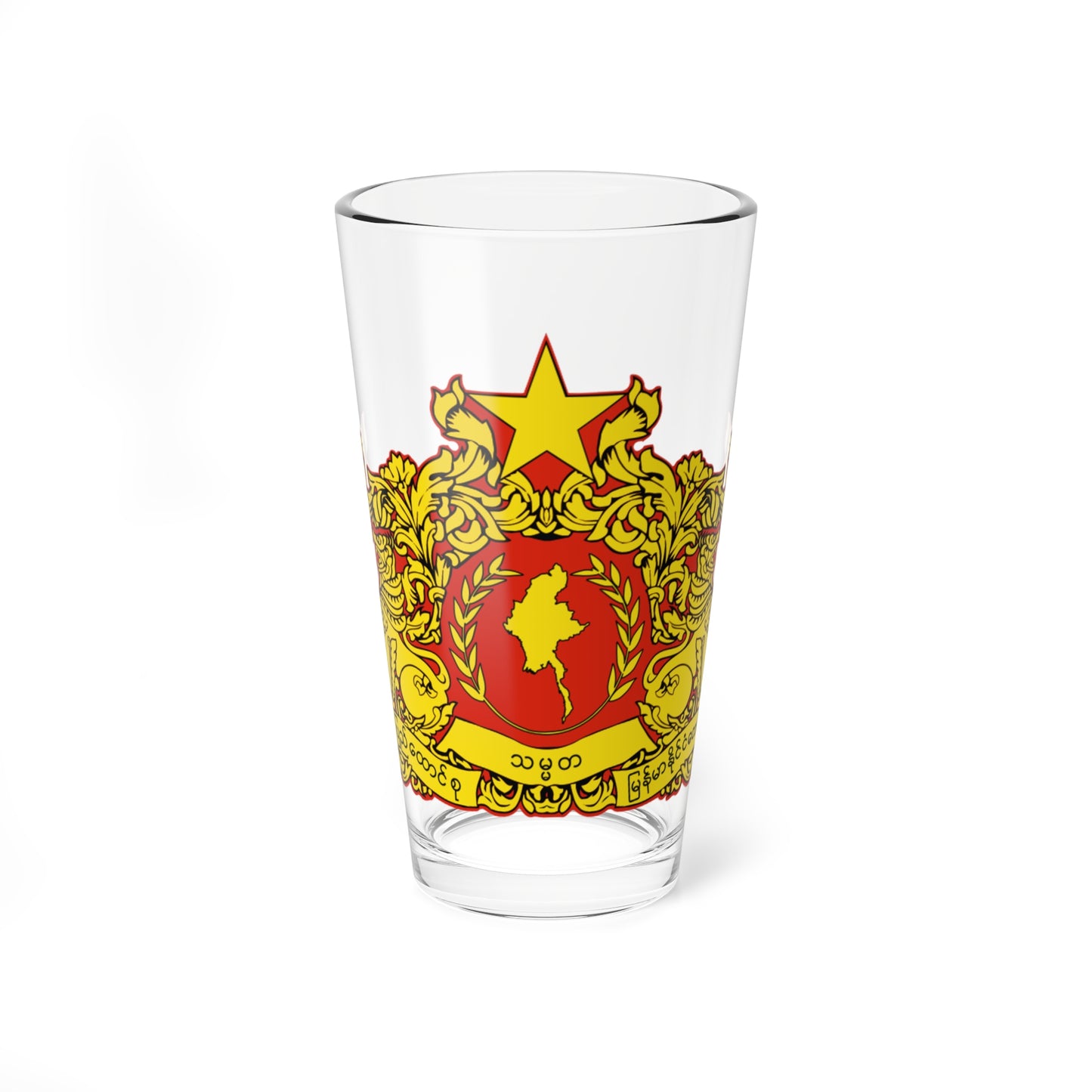 State seal of Myanmar (Myanmar) (Coat of Arms) Pint Glass 16oz