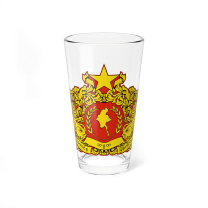 State seal of Myanmar (Myanmar) (Coat of Arms) Pint Glass 16oz
