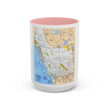 Canada - British Columbia, Alberta & Yukon (1978) (Map) Accent Coffee Mug