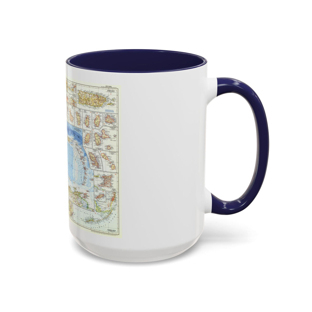 West Indies (1954) (Map) Accent Coffee Mug
