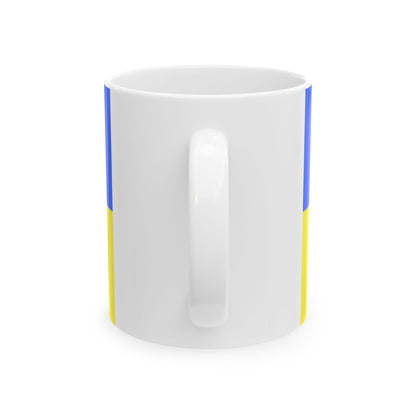 Flag of Pest County Hungary - White Coffee Mug