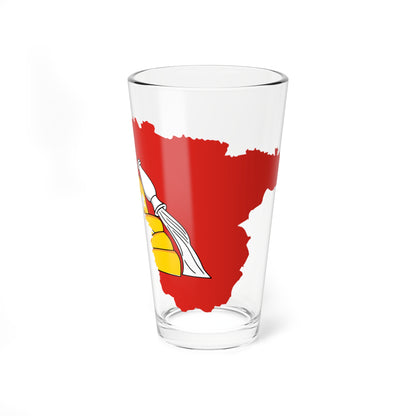 Flag-map of Voronezh Oblast (Russia) Pint Glass 16oz