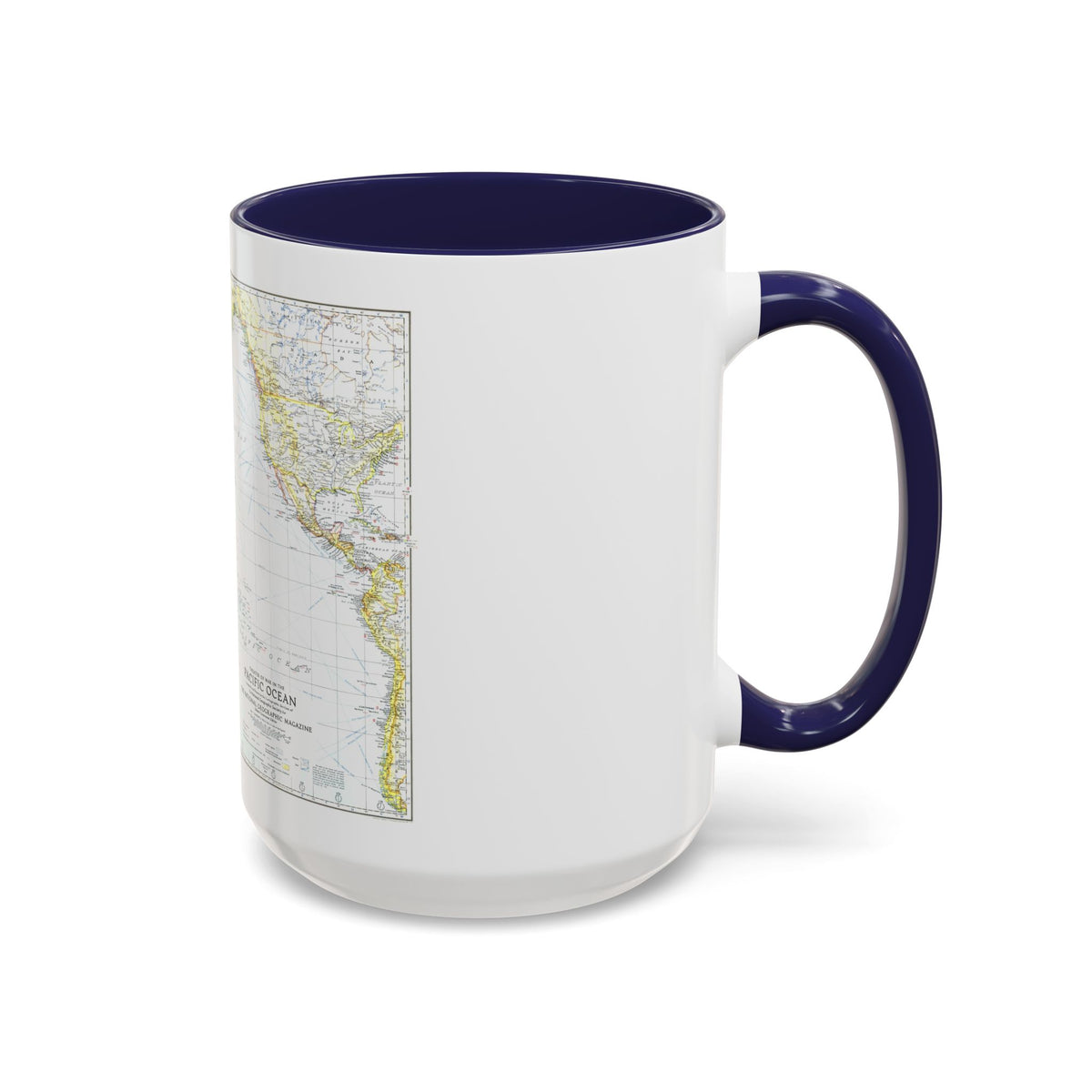 Pacific Ocean - Theater of War (1942) (Map) Accent Coffee Mug