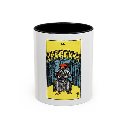The 9 of Cups (Tarot Card) Accent Coffee Mug