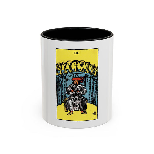 The 9 of Cups (Tarot Card) Accent Coffee Mug