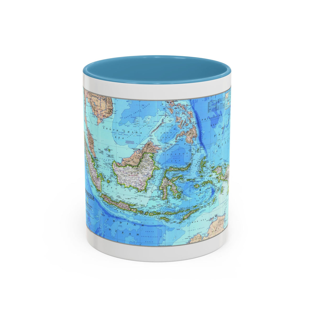 Indonesia 1 (1996) (Map) Accent Coffee Mug
