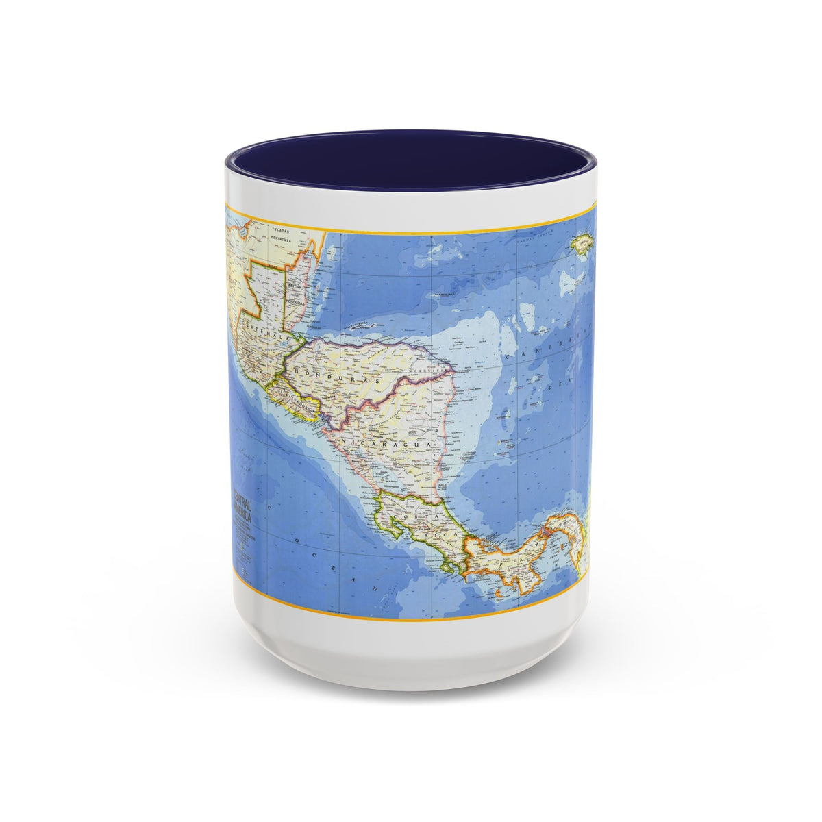 Central America (1973) (Map) Accent Coffee Mug