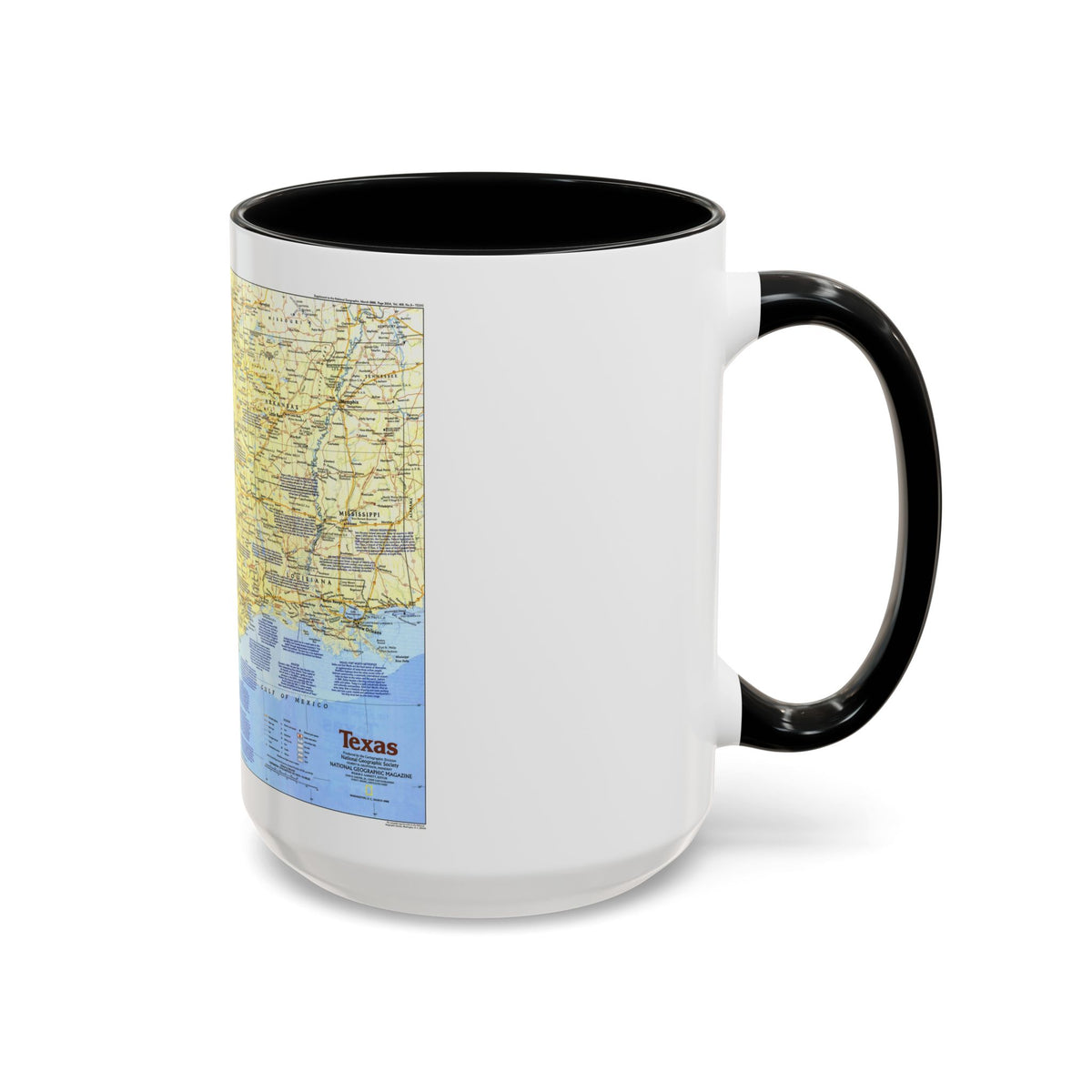 USA - Texas 1 (1986) (Map) Accent Coffee Mug