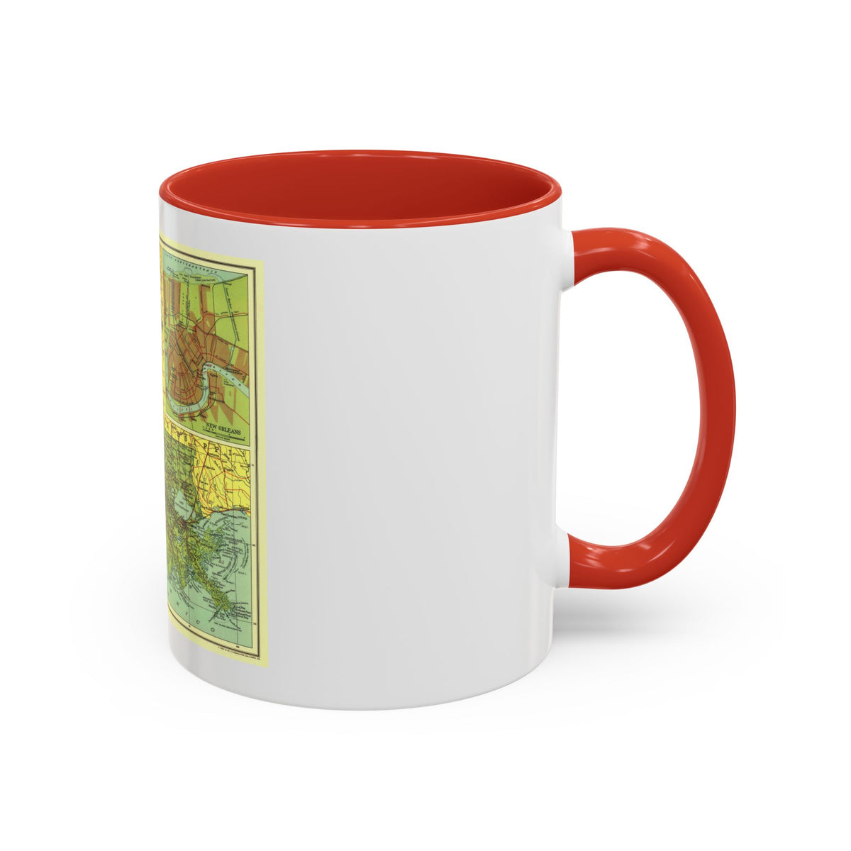 USA - Louisiana (1930) (Map) Accent Coffee Mug