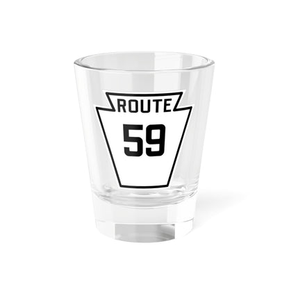 PA-59 1926 (Pennsylvania) (Road Sign) Shot Glass 1.5oz