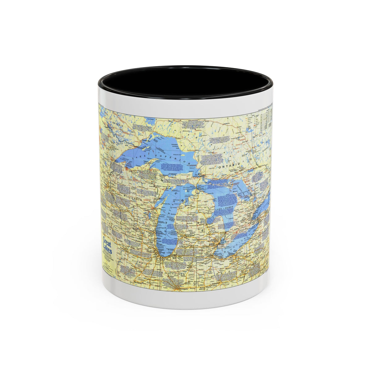 Canada - The Great Lakes 1 (1987) (Map) Accent Coffee Mug