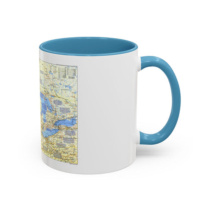 Canada - The Great Lakes 1 (1987) (Map) Accent Coffee Mug