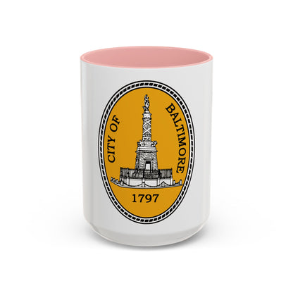 Seal of Baltimore Maryland - Accent Coffee Mug