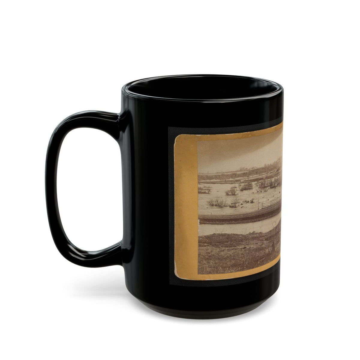 Belle Island, James River (U.S. Civil War) Black Coffee Mug