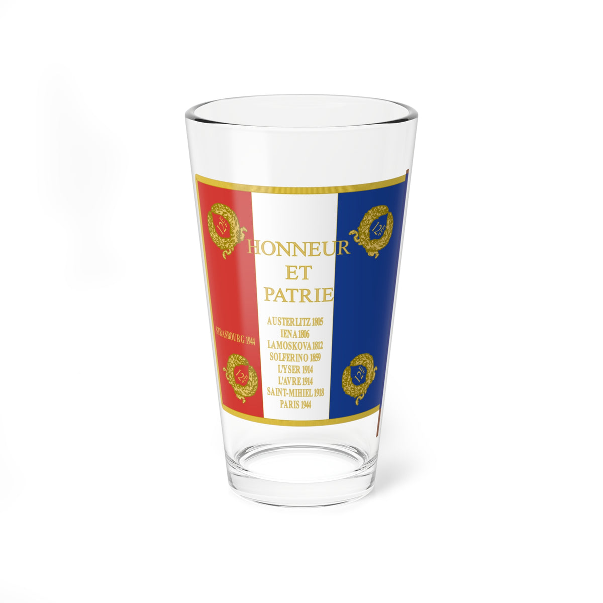 Etendard 12e regiment de cuirassiers (France) Pint Glass 16oz
