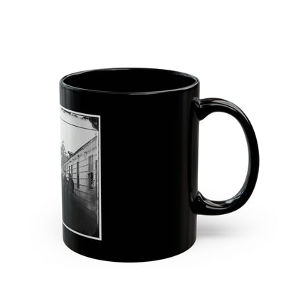 Washington, D.C. Convalescent Soldiers And Others Outside Quarters Of The Sanitary Commission Home Lodge (U.S. Civil War) Black Coffee Mug