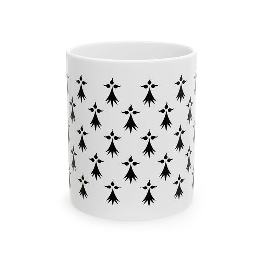 Drapeau de la province de Bretagne 1532 (Belgium) White Coffee Mug