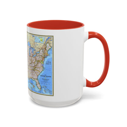 USA - The United States (1993) (Map) Accent Coffee Mug