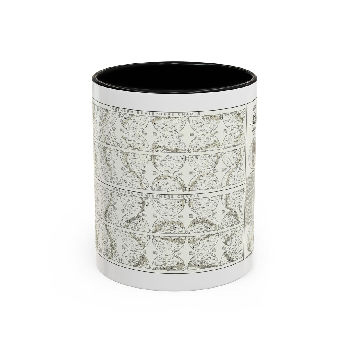 Heavens, The - Monthly Star Charts (1970) (Map) Accent Coffee Mug