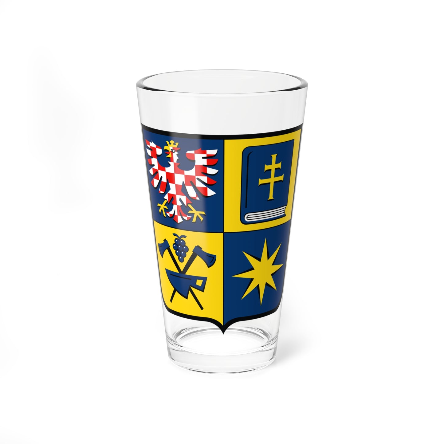CZE Kraj Zliński COA (Czech Republic) (Coat of Arms) Pint Glass 16oz