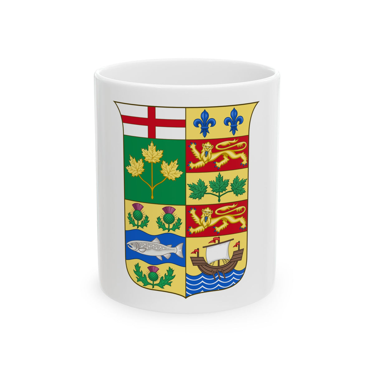 Arms of Canada 1868 - White Coffee Mug