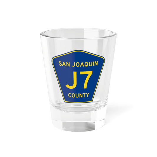 San Joaquin County J7 (California) (Road Sign) Shot Glass 1.5oz