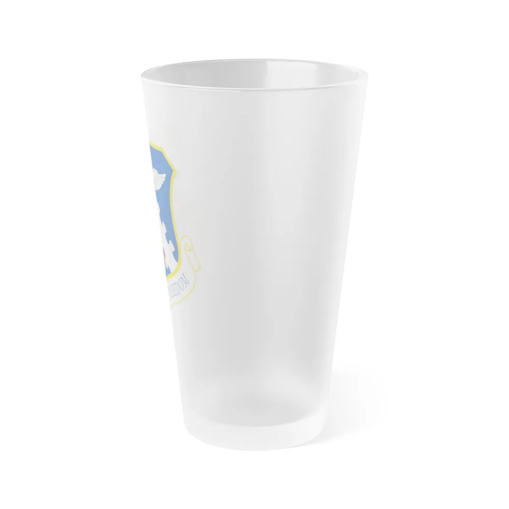 182d Airlift Wing insignia AFD 080128 056 (U.S. Air Force) Frosted Pint Glass 16oz-Go Mug Yourself