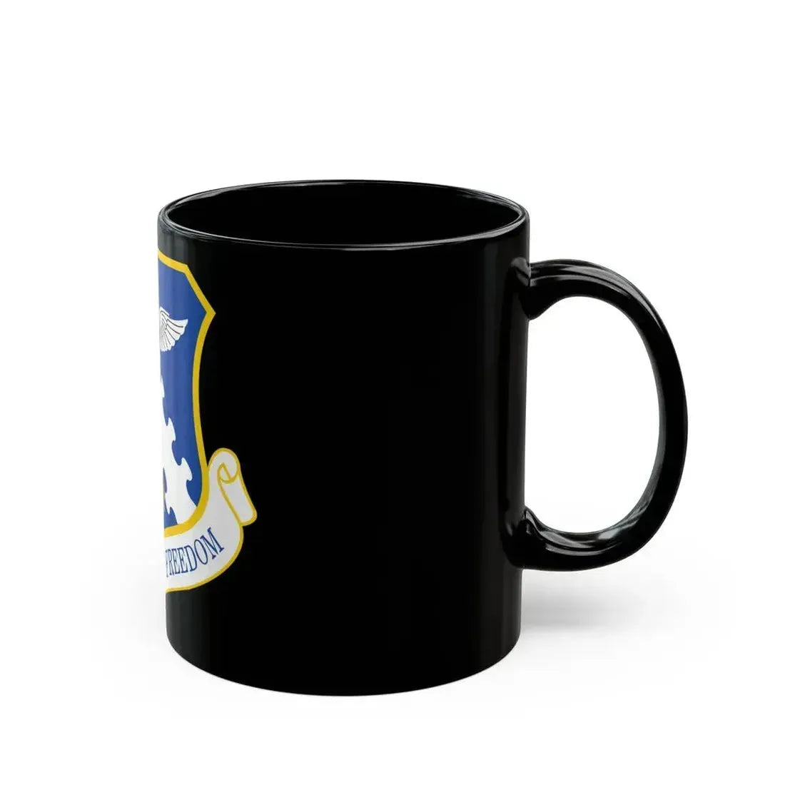 182d Airlift Wing insignia AFD 080128 056 (U.S. Air Force) Black Coffee Mug - Go Mug Yourself