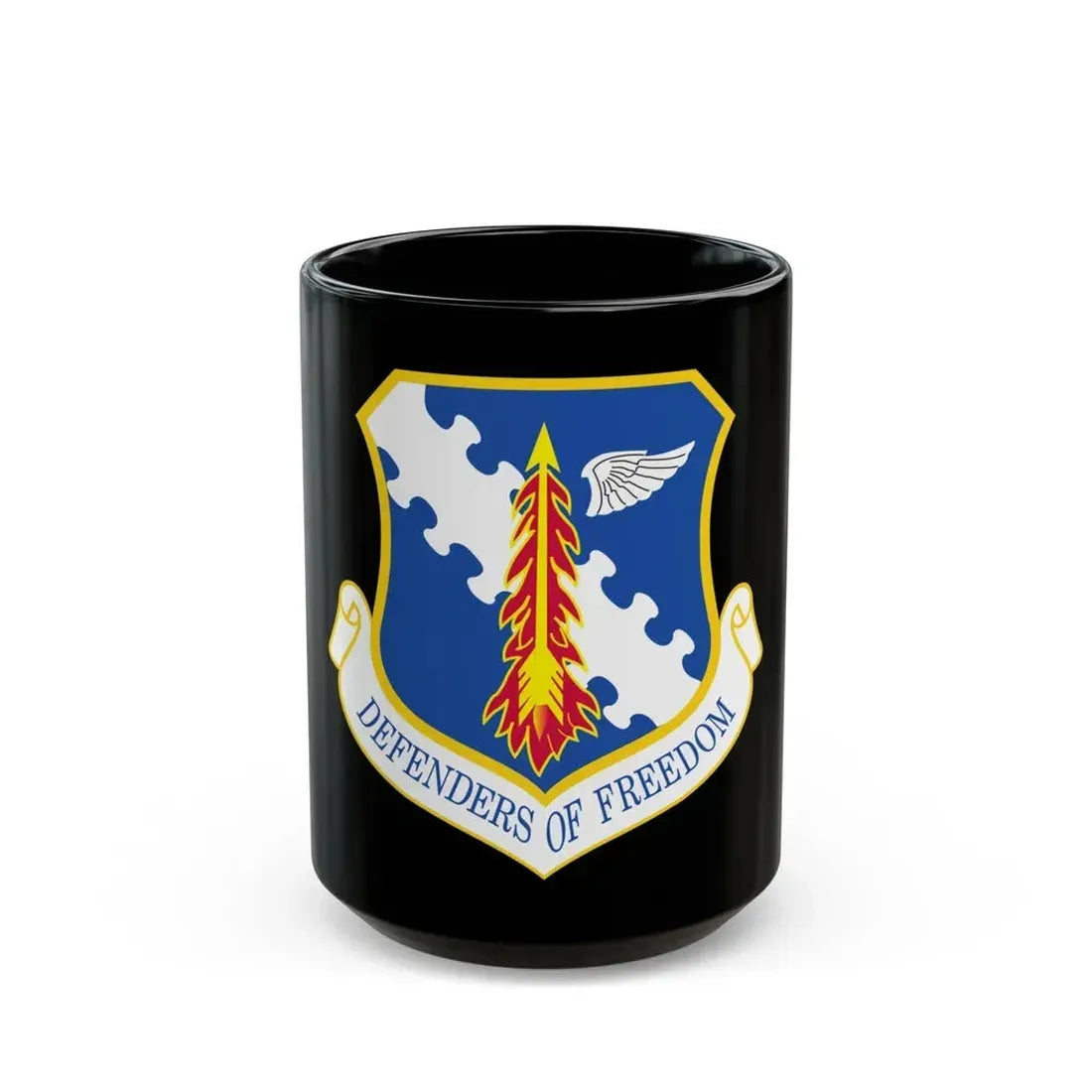 182d Airlift Wing insignia AFD 080128 056 (U.S. Air Force) Black Coffee Mug - Go Mug Yourself