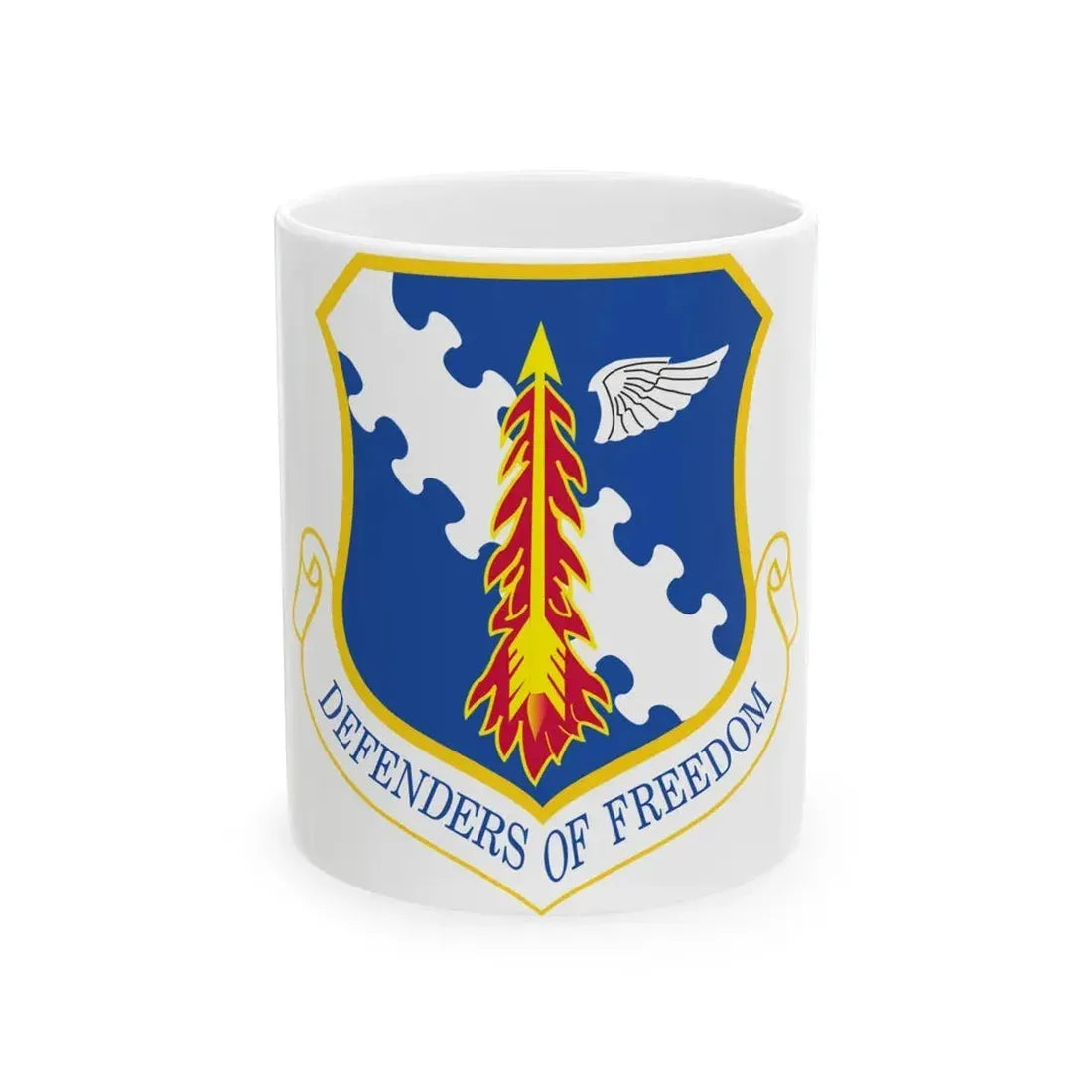 182d Airlift Wing insignia AFD 080128 056 (U.S. Air Force) White Coffee Mug 11oz - Go Mug Yourself