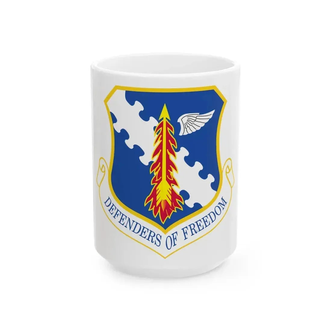 182d Airlift Wing insignia AFD 080128 056 (U.S. Air Force) White Coffee Mug 15oz - Go Mug Yourself