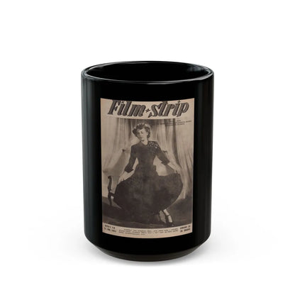 Hazel Court #89 - Newspaper Magazine Photo (Vintage Female Icon) Black Coffee Mug-15oz-Go Mug Yourself