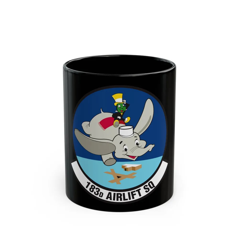 183 Airlift Squadron (U.S. Air Force) Black Coffee Mug-11oz-Go Mug Yourself