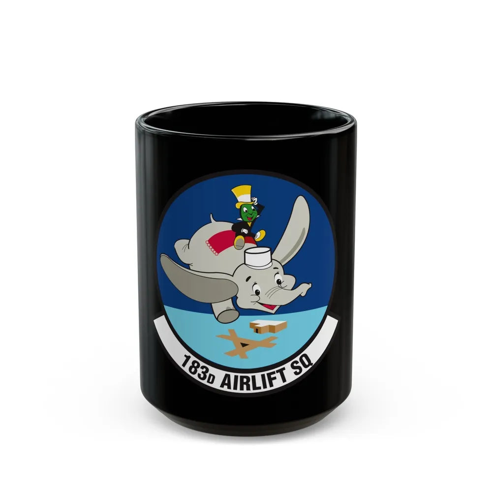 183 Airlift Squadron (U.S. Air Force) Black Coffee Mug-15oz-Go Mug Yourself