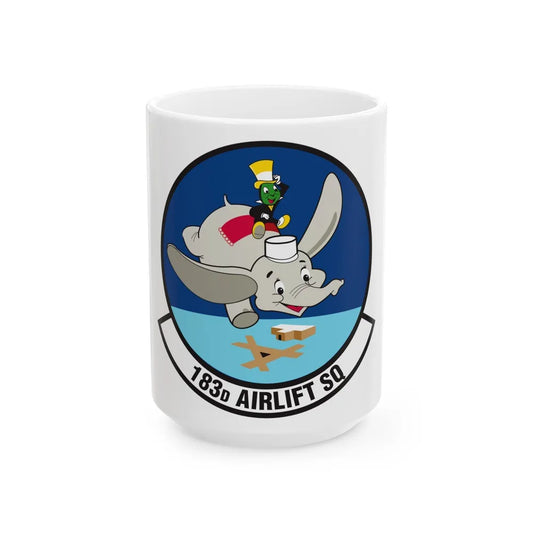 183 Airlift Squadron (U.S. Air Force) White Coffee Mug-15oz-Go Mug Yourself