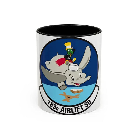 183 Airlift Squadron (U.S. Air Force) Accent Coffee Mug 11oz Black - Go Mug Yourself
