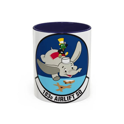 183 Airlift Squadron (U.S. Air Force) Accent Coffee Mug 11oz Navy - Go Mug Yourself