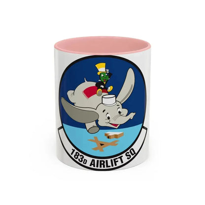 183 Airlift Squadron (U.S. Air Force) Accent Coffee Mug 11oz Pink - Go Mug Yourself