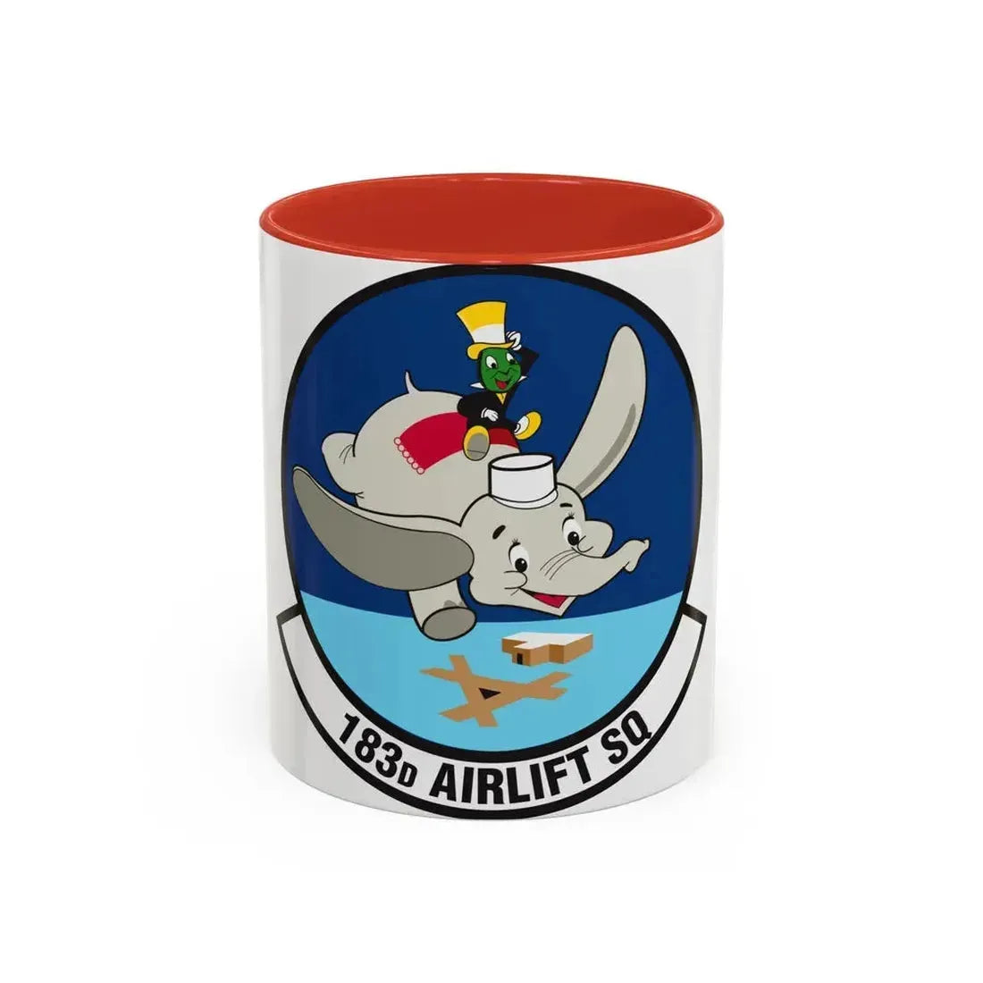 183 Airlift Squadron (U.S. Air Force) Accent Coffee Mug 11oz Red - Go Mug Yourself