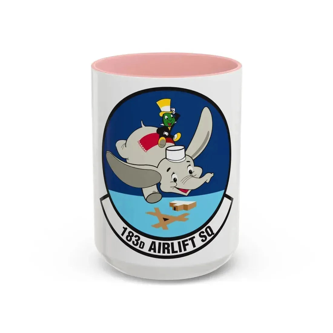 183 Airlift Squadron (U.S. Air Force) Accent Coffee Mug 15oz Pink - Go Mug Yourself