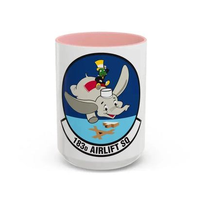 183 Airlift Squadron (U.S. Air Force) Accent Coffee Mug 15oz Pink - Go Mug Yourself