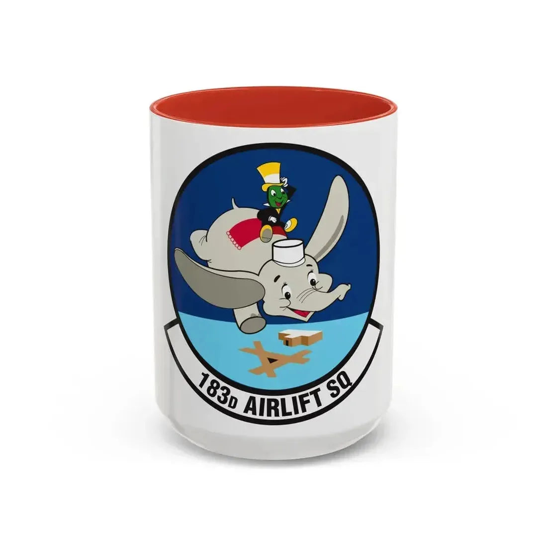 183 Airlift Squadron (U.S. Air Force) Accent Coffee Mug 15oz Red - Go Mug Yourself