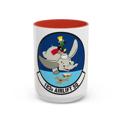 183 Airlift Squadron (U.S. Air Force) Accent Coffee Mug 15oz Red - Go Mug Yourself